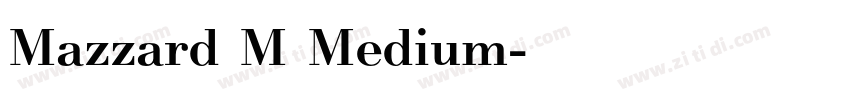 Mazzard M Medium字体转换